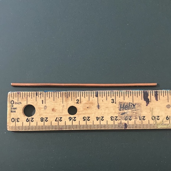 Handmade Copper Metal Oval Hair Pin Slide Barrette - Picture 2 of 14